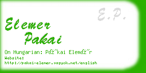 elemer pakai business card